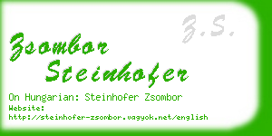 zsombor steinhofer business card